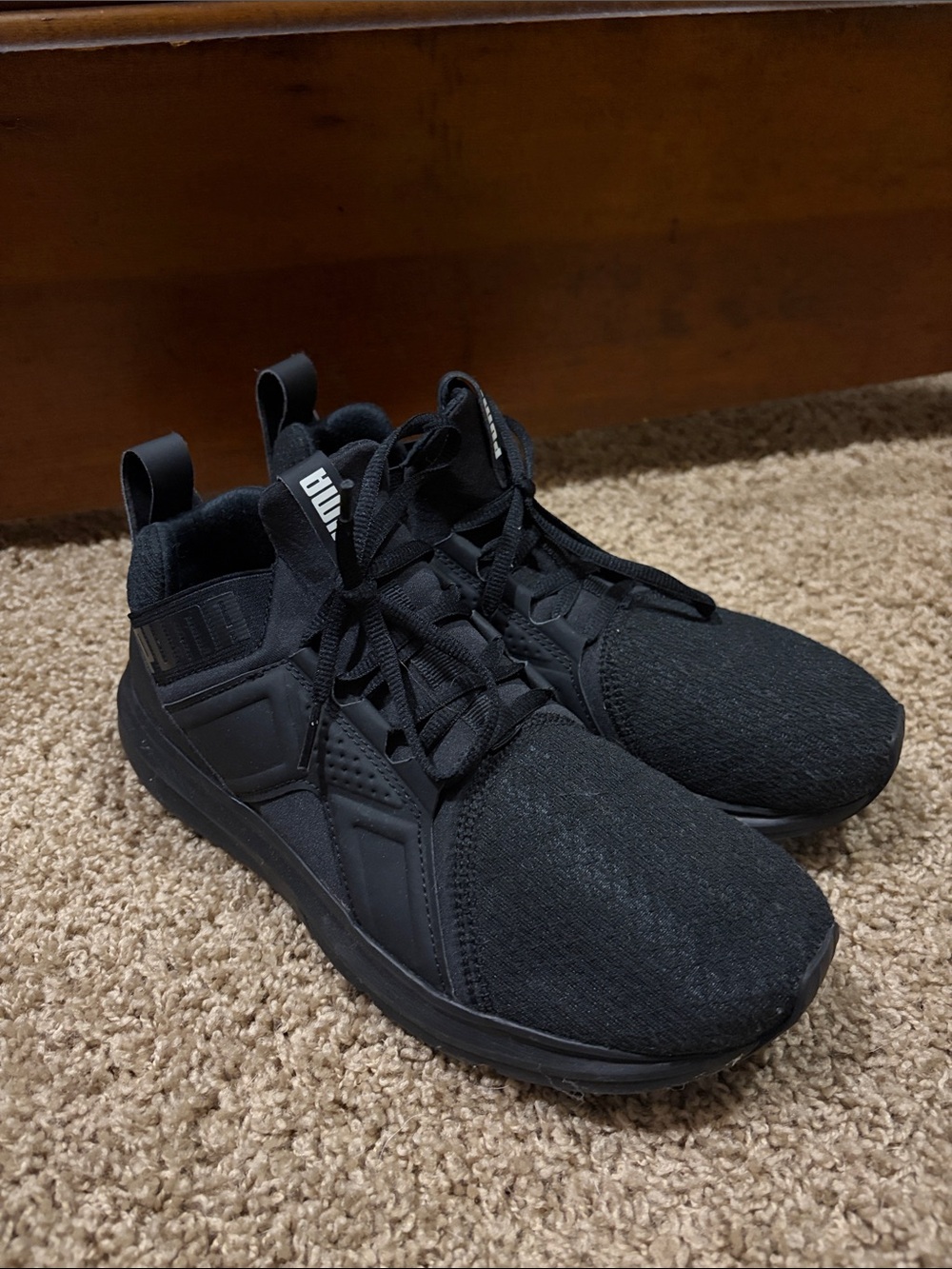Puma Men's Black Athletic Knit Sneakers